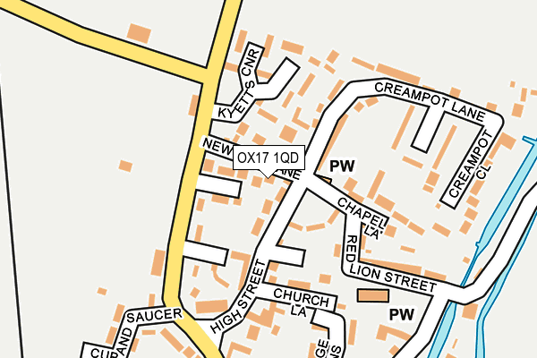 OX17 1QD map - OS OpenMap – Local (Ordnance Survey) OX17 1QD map - OS OpenMap – Local (Ordnance Survey)