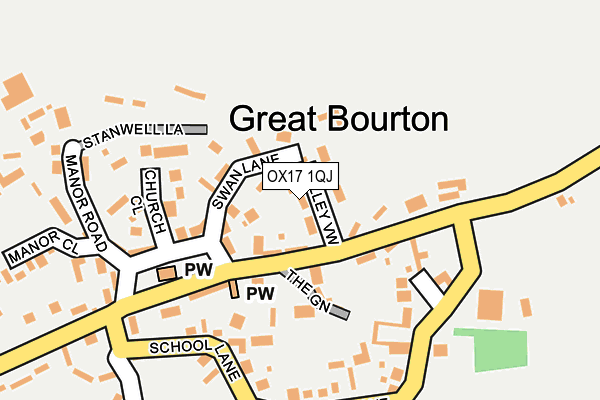 OX17 1QJ map - OS OpenMap – Local (Ordnance Survey) OX17 1QJ map - OS OpenMap – Local (Ordnance Survey)