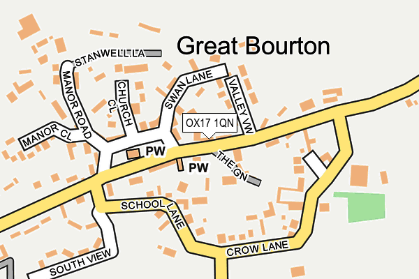 OX17 1QN map - OS OpenMap – Local (Ordnance Survey) OX17 1QN map - OS OpenMap – Local (Ordnance Survey)