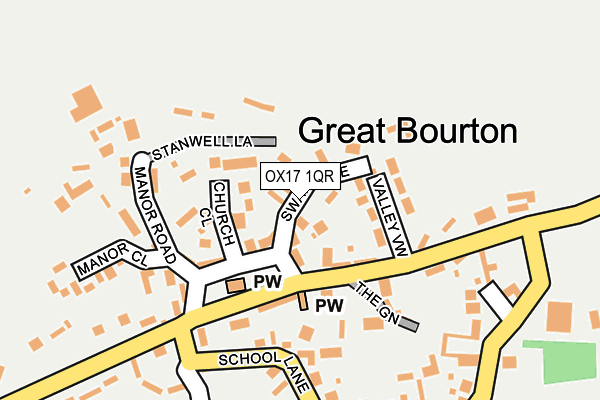 OX17 1QR map - OS OpenMap – Local (Ordnance Survey)