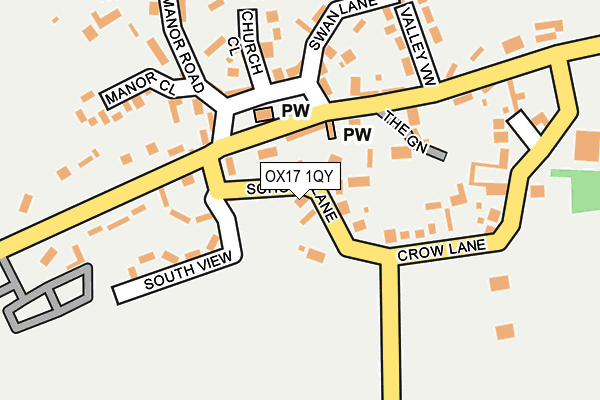 OX17 1QY map - OS OpenMap – Local (Ordnance Survey)