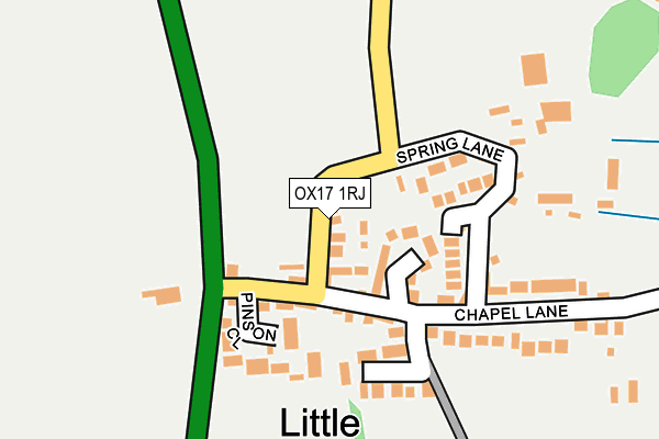 OX17 1RJ map - OS OpenMap – Local (Ordnance Survey)