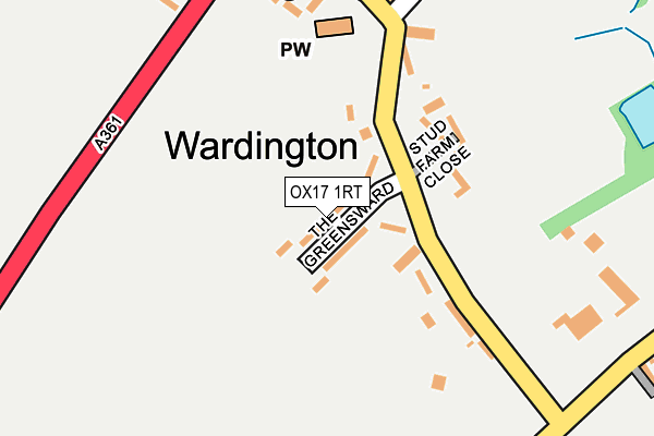 OX17 1RT map - OS OpenMap – Local (Ordnance Survey) OX17 1RT map - OS OpenMap – Local (Ordnance Survey)