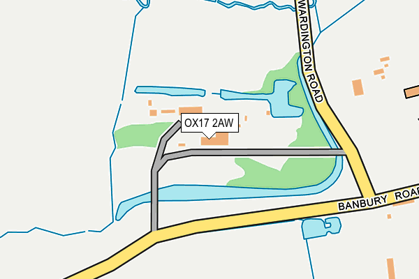 OX17 2AW map - OS OpenMap – Local (Ordnance Survey)