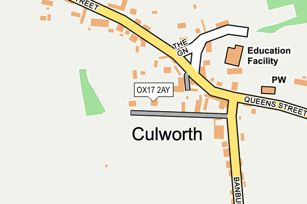 OX17 2AY map - OS OpenMap – Local (Ordnance Survey) OX17 2AY map - OS OpenMap – Local (Ordnance Survey)
