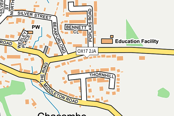 OX17 2JA map - OS OpenMap – Local (Ordnance Survey) OX17 2JA map - OS OpenMap – Local (Ordnance Survey)