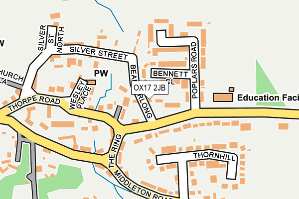 OX17 2JB map - OS OpenMap – Local (Ordnance Survey) OX17 2JB map - OS OpenMap – Local (Ordnance Survey)