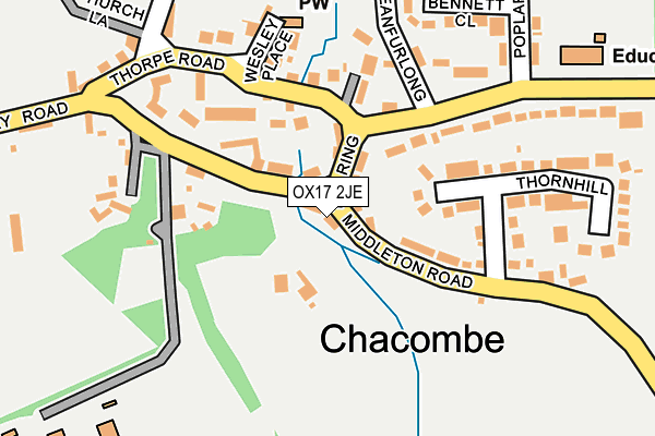 OX17 2JE map - OS OpenMap – Local (Ordnance Survey) OX17 2JE map - OS OpenMap – Local (Ordnance Survey)