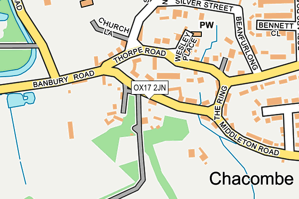 OX17 2JN map - OS OpenMap – Local (Ordnance Survey) OX17 2JN map - OS OpenMap – Local (Ordnance Survey)