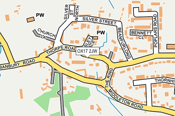 OX17 2JW map - OS OpenMap – Local (Ordnance Survey) OX17 2JW map - OS OpenMap – Local (Ordnance Survey)