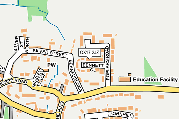 OX17 2JZ map - OS OpenMap – Local (Ordnance Survey) OX17 2JZ map - OS OpenMap – Local (Ordnance Survey)