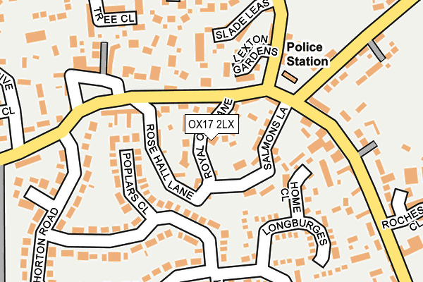 OX17 2LX map - OS OpenMap – Local (Ordnance Survey) OX17 2LX map - OS OpenMap – Local (Ordnance Survey)