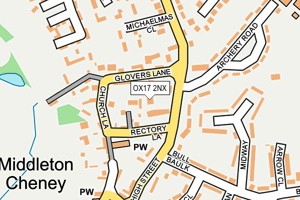 OX17 2NX map - OS OpenMap – Local (Ordnance Survey)