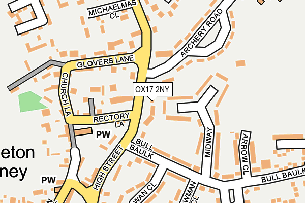 OX17 2NY map - OS OpenMap – Local (Ordnance Survey) OX17 2NY map - OS OpenMap – Local (Ordnance Survey)
