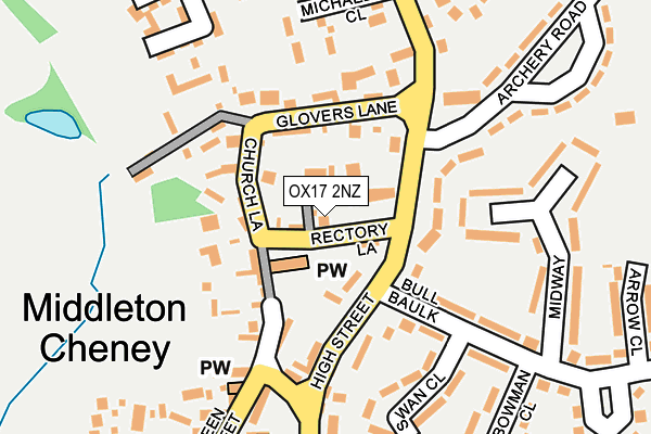 OX17 2NZ map - OS OpenMap – Local (Ordnance Survey)