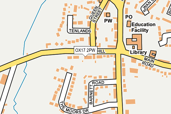 OX17 2PW map - OS OpenMap – Local (Ordnance Survey) OX17 2PW map - OS OpenMap – Local (Ordnance Survey)
