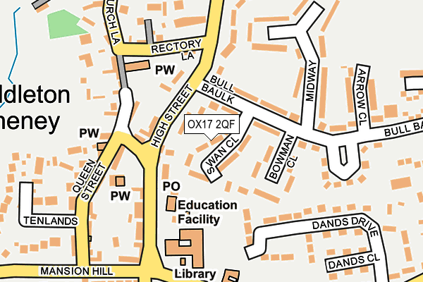 OX17 2QF map - OS OpenMap – Local (Ordnance Survey) OX17 2QF map - OS OpenMap – Local (Ordnance Survey)