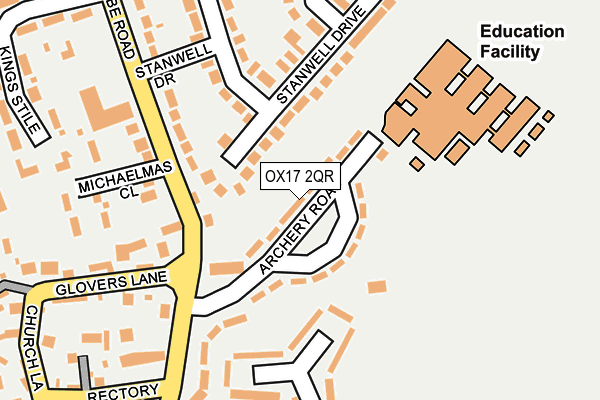 OX17 2QR map - OS OpenMap – Local (Ordnance Survey) OX17 2QR map - OS OpenMap – Local (Ordnance Survey)