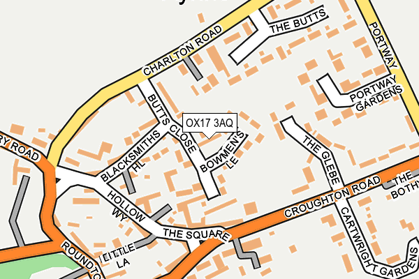 OX17 3AQ map - OS OpenMap – Local (Ordnance Survey) OX17 3AQ map - OS OpenMap – Local (Ordnance Survey)