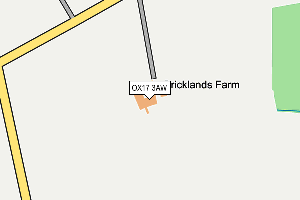 OX17 3AW map - OS OpenMap – Local (Ordnance Survey)