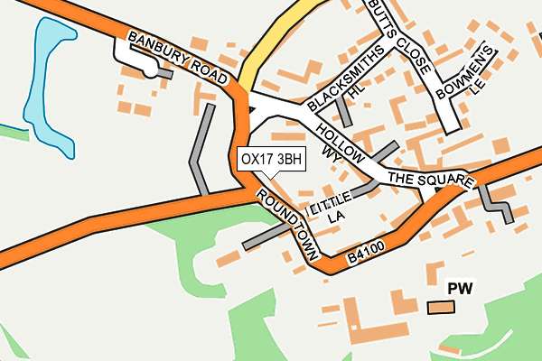 OX17 3BH map - OS OpenMap – Local (Ordnance Survey) OX17 3BH map - OS OpenMap – Local (Ordnance Survey)
