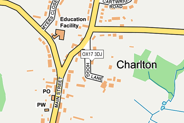 OX17 3DJ map - OS OpenMap – Local (Ordnance Survey) OX17 3DJ map - OS OpenMap – Local (Ordnance Survey)
