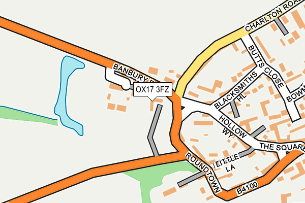 OX17 3FZ map - OS OpenMap – Local (Ordnance Survey) OX17 3FZ map - OS OpenMap – Local (Ordnance Survey)