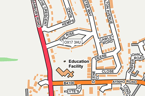 OX17 3HU map - OS OpenMap – Local (Ordnance Survey)