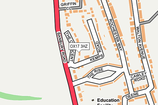 OX17 3HZ map - OS OpenMap – Local (Ordnance Survey) OX17 3HZ map - OS OpenMap – Local (Ordnance Survey)