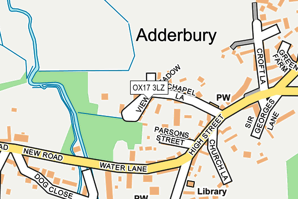 OX17 3LZ map - OS OpenMap – Local (Ordnance Survey)