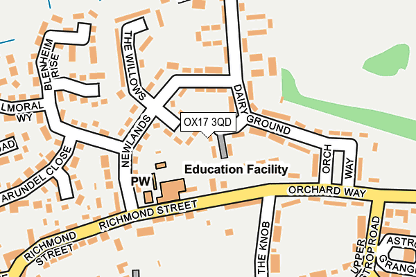 OX17 3QD map - OS OpenMap – Local (Ordnance Survey) OX17 3QD map - OS OpenMap – Local (Ordnance Survey)