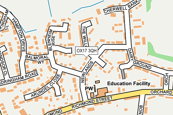 OX17 3QH map - OS OpenMap – Local (Ordnance Survey)