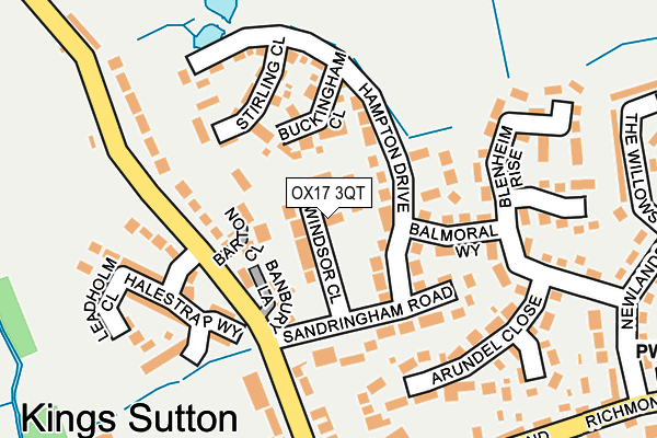 OX17 3QT map - OS OpenMap – Local (Ordnance Survey)