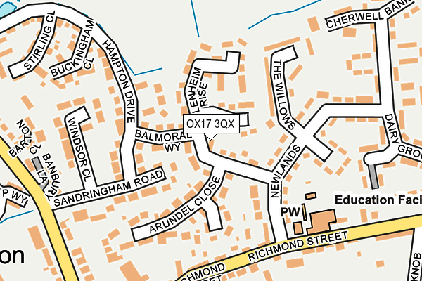 OX17 3QX map - OS OpenMap – Local (Ordnance Survey) OX17 3QX map - OS OpenMap – Local (Ordnance Survey)
