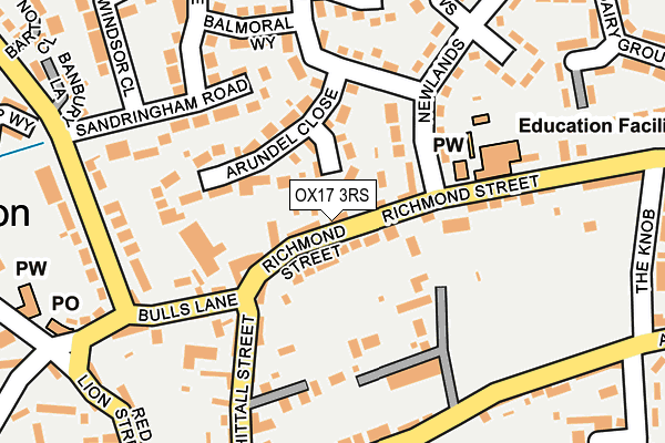 OX17 3RS map - OS OpenMap – Local (Ordnance Survey)