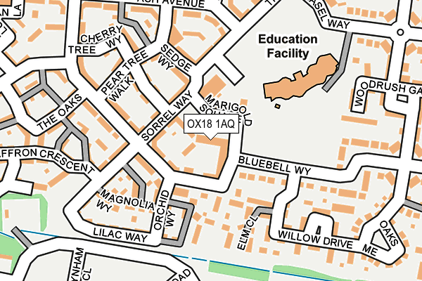 OX18 1AQ map - OS OpenMap – Local (Ordnance Survey) OX18 1AQ map - OS OpenMap – Local (Ordnance Survey)