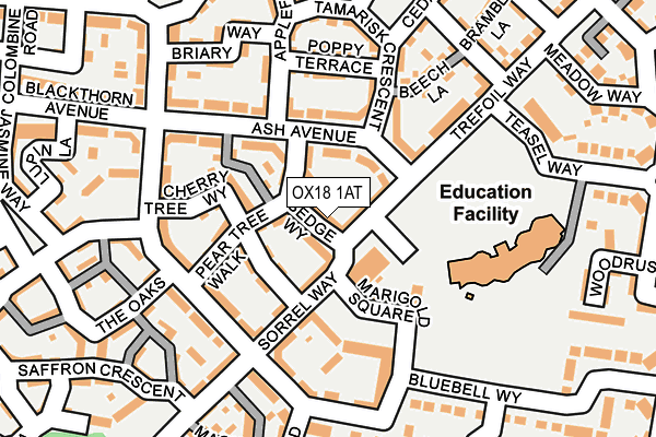 OX18 1AT map - OS OpenMap – Local (Ordnance Survey) OX18 1AT map - OS OpenMap – Local (Ordnance Survey)