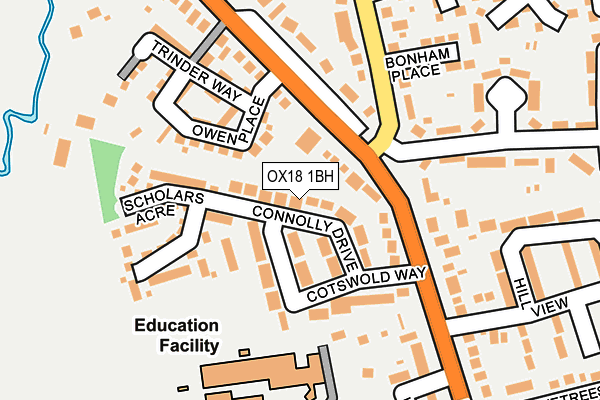 OX18 1BH map - OS OpenMap – Local (Ordnance Survey) OX18 1BH map - OS OpenMap – Local (Ordnance Survey)