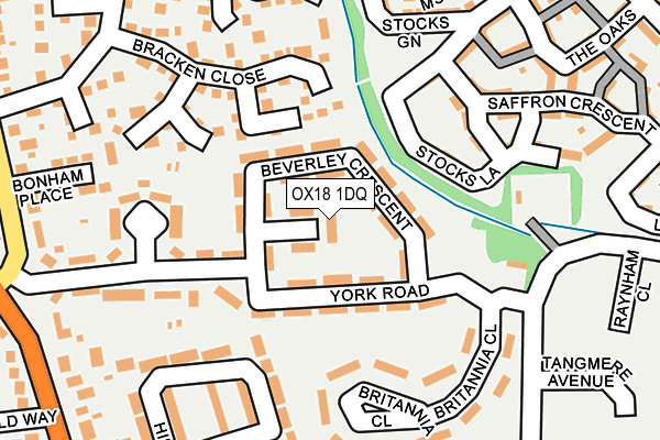 OX18 1DQ map - OS OpenMap – Local (Ordnance Survey) OX18 1DQ map - OS OpenMap – Local (Ordnance Survey)