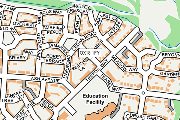 OX18 1FY map - OS OpenMap – Local (Ordnance Survey) OX18 1FY map - OS OpenMap – Local (Ordnance Survey)
