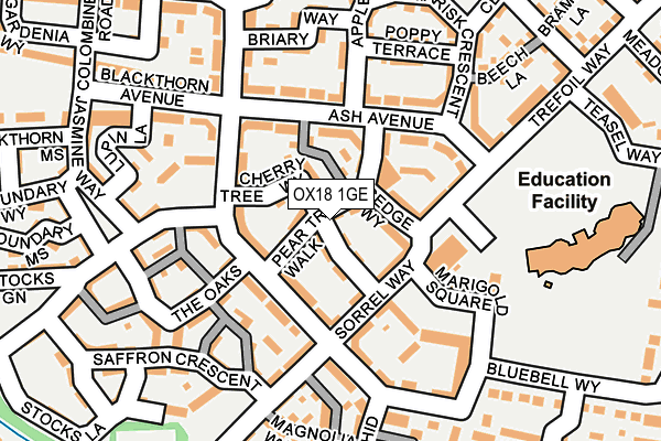OX18 1GE map - OS OpenMap – Local (Ordnance Survey) OX18 1GE map - OS OpenMap – Local (Ordnance Survey)