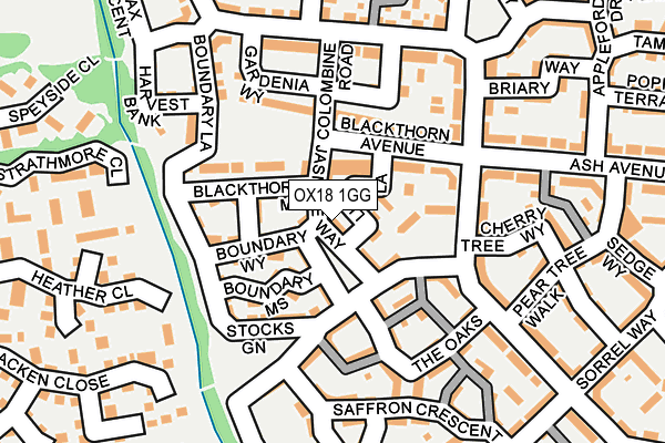 OX18 1GG map - OS OpenMap – Local (Ordnance Survey) OX18 1GG map - OS OpenMap – Local (Ordnance Survey)