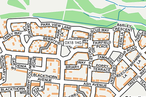 OX18 1HG map - OS OpenMap – Local (Ordnance Survey) OX18 1HG map - OS OpenMap – Local (Ordnance Survey)