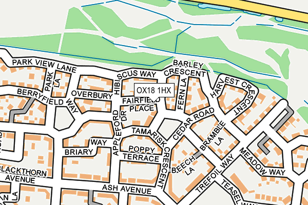 OX18 1HX map - OS OpenMap – Local (Ordnance Survey) OX18 1HX map - OS OpenMap – Local (Ordnance Survey)