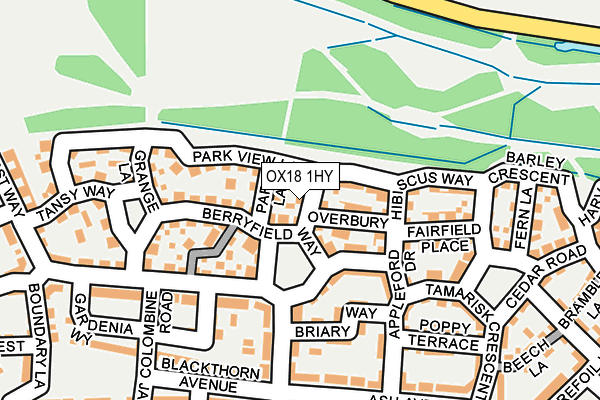 OX18 1HY map - OS OpenMap – Local (Ordnance Survey) OX18 1HY map - OS OpenMap – Local (Ordnance Survey)
