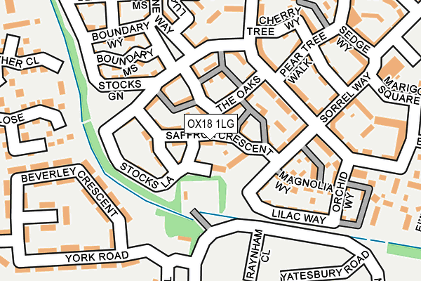 OX18 1LG map - OS OpenMap – Local (Ordnance Survey) OX18 1LG map - OS OpenMap – Local (Ordnance Survey)