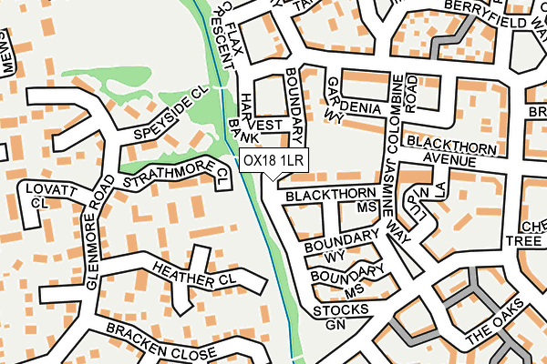 OX18 1LR map - OS OpenMap – Local (Ordnance Survey) OX18 1LR map - OS OpenMap – Local (Ordnance Survey)