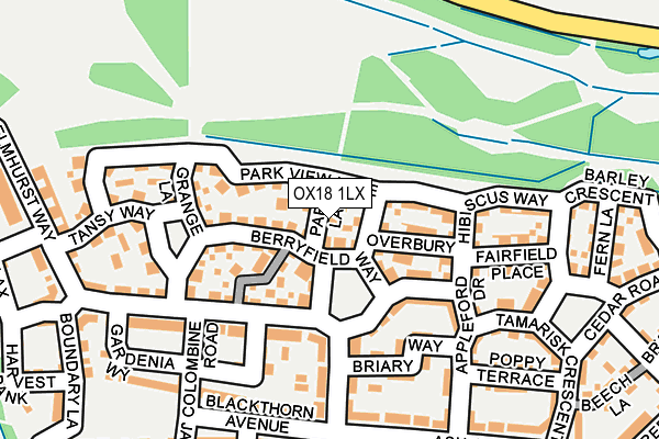 OX18 1LX map - OS OpenMap – Local (Ordnance Survey) OX18 1LX map - OS OpenMap – Local (Ordnance Survey)