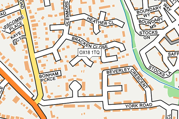 OX18 1TQ map - OS OpenMap – Local (Ordnance Survey) OX18 1TQ map - OS OpenMap – Local (Ordnance Survey)