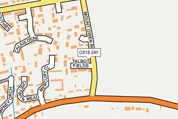 OX18 2AY map - OS OpenMap – Local (Ordnance Survey) OX18 2AY map - OS OpenMap – Local (Ordnance Survey)
